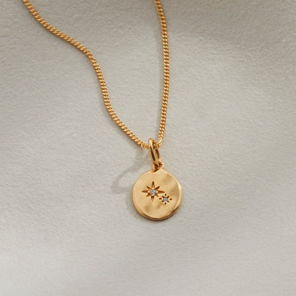 Mother and Child Necklace Gold